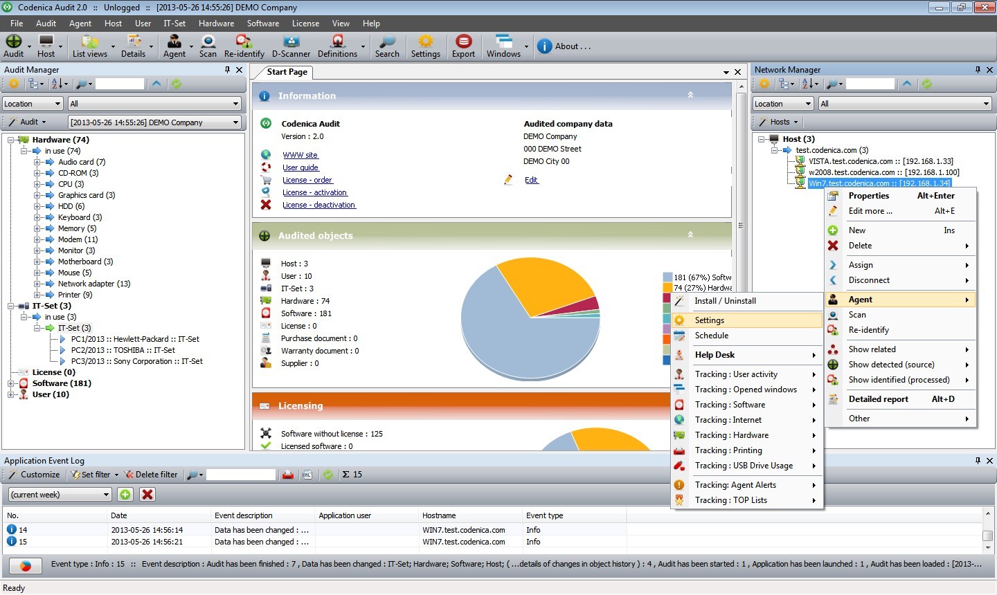 Codenica Audit 2.8.4 software screenshot