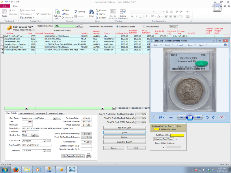 Coin Catalog Pro 2.4.5 software screenshot
