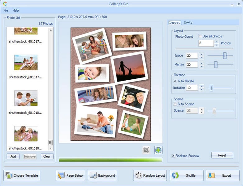CollageIt 1.9.3 software screenshot