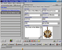 Collectibles Organizer Deluxe 4.0 software screenshot
