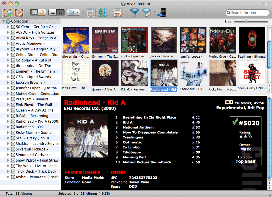 Collectorz.com Music Collector 17.0.7 software screenshot