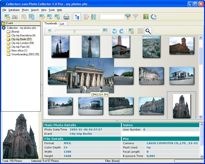 Collectorz.com Photo Collector 2.0 software screenshot