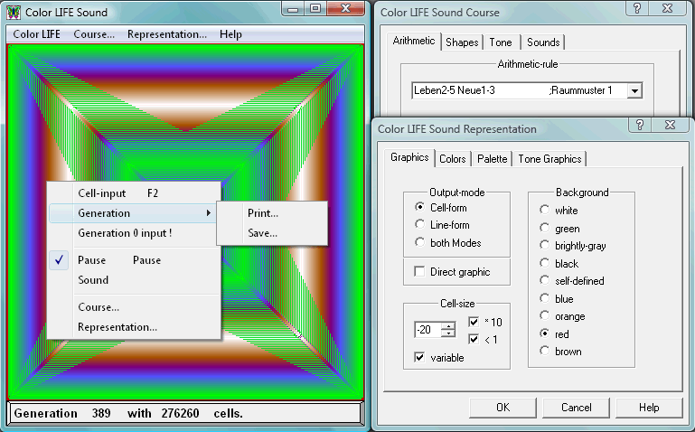 Color LIFE Sound 3.3 software screenshot