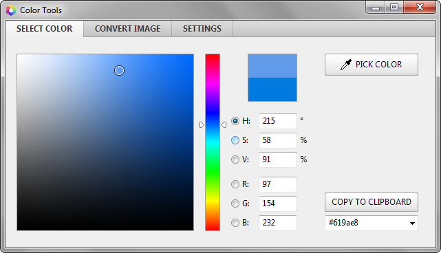 Color Tools 1.3 software screenshot