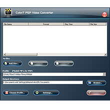Color7 PSP Video Converter 7.9.2 software screenshot