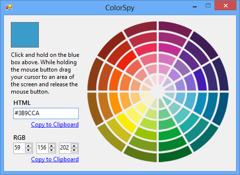ColorSpy 1.0.0.0 software screenshot