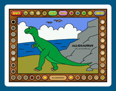 Coloring Book 2: Dinosaurs 4.22.00 software screenshot
