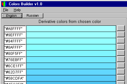 Colors Builder 1.0 software screenshot