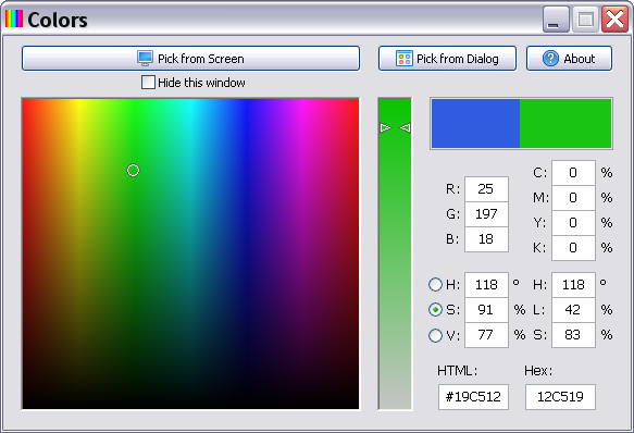 Colors Lite 2.3 software screenshot