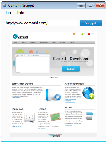 Comathi Snappit 1.0.0.0 software screenshot