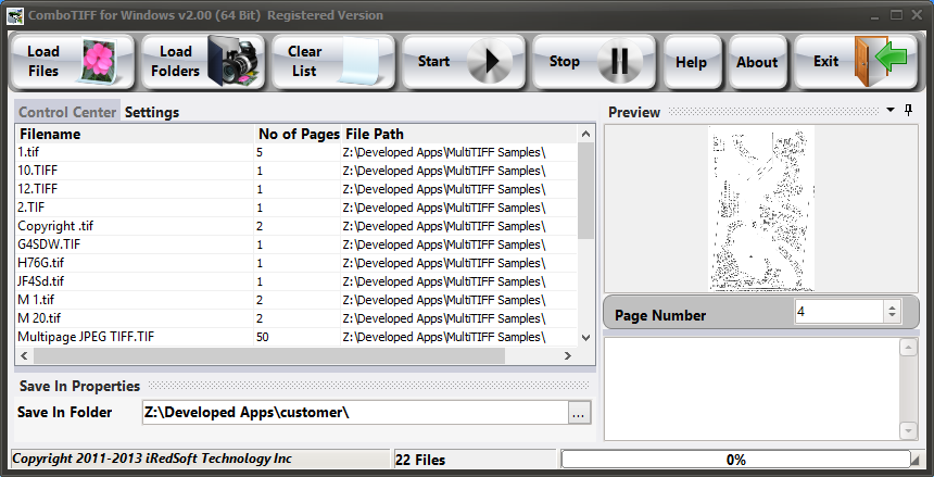 ComboTIFF for Windows 2.21 software screenshot