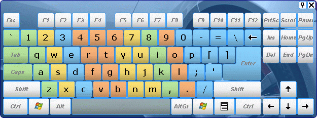 Comfort On-Screen Keyboard Lite 7.3.1.0 software screenshot