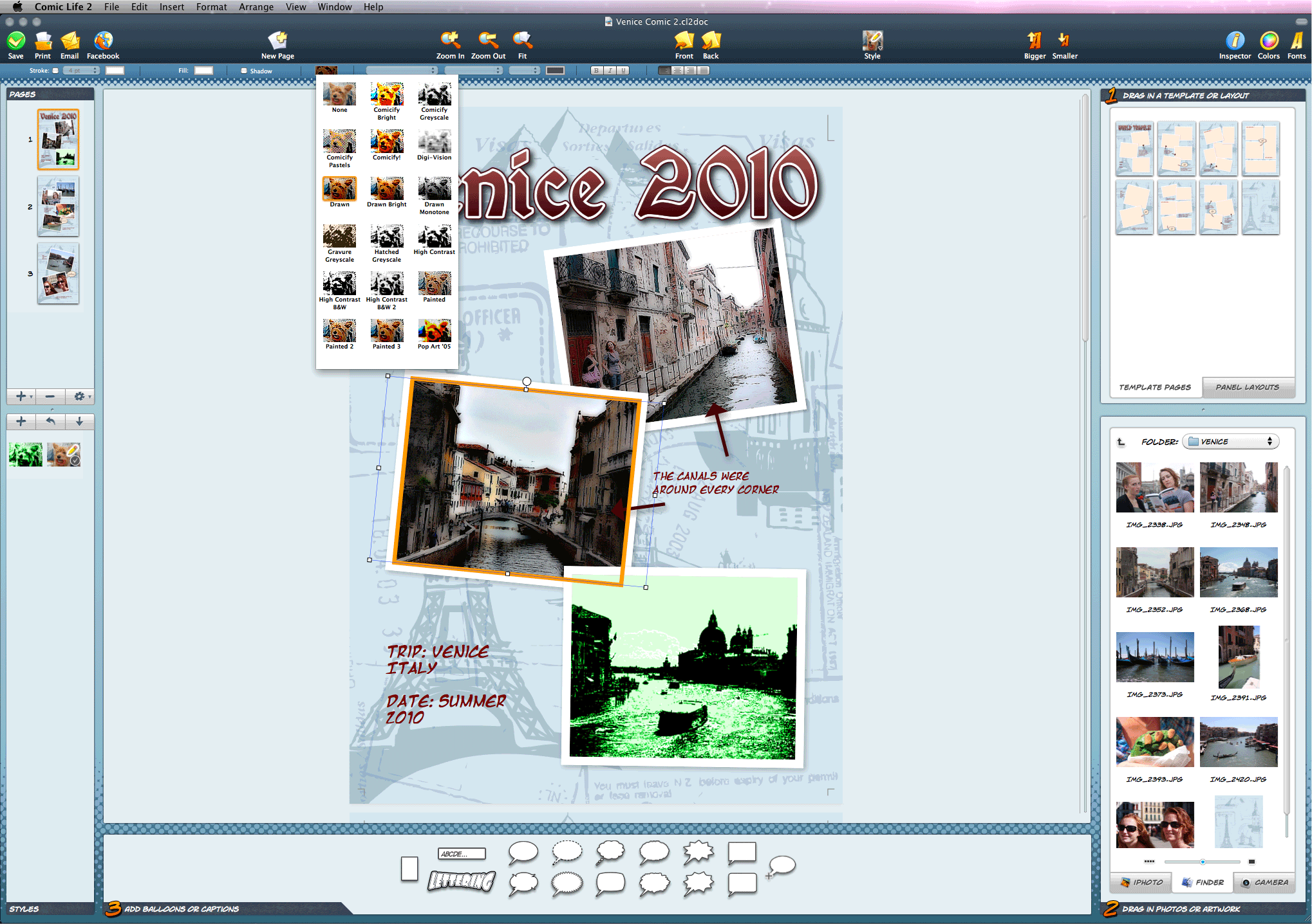 Comic Life 3.5.5 (v34135) software screenshot