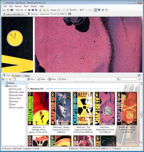 ComicRack 0.9.169 software screenshot