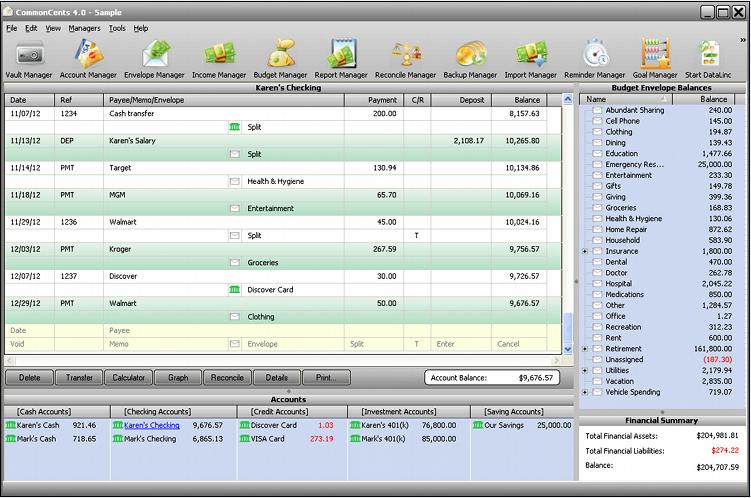 CommonCents 4.3.52.636 software screenshot