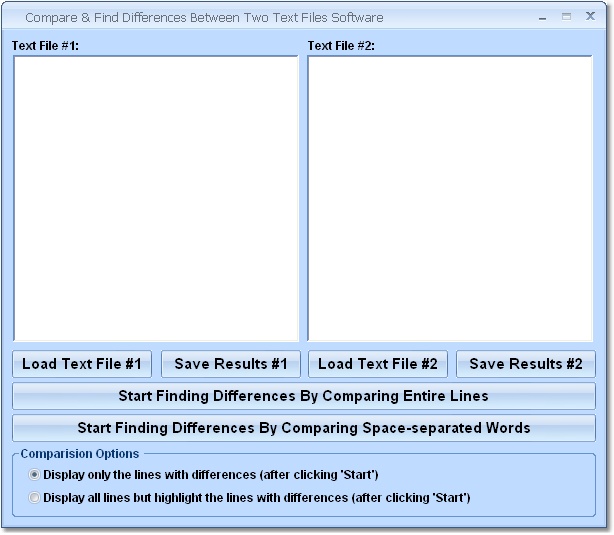 Compare & Find Differences Between Two Text Files Software 7.0 software screenshot
