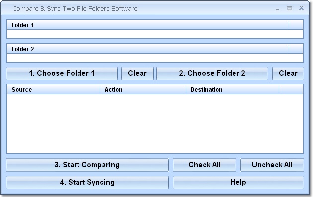 Compare & Sync Two File Folders Software 7.0 software screenshot