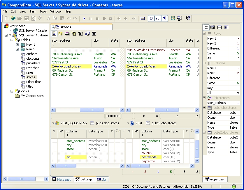 CompareData 1.6.5.133 software screenshot