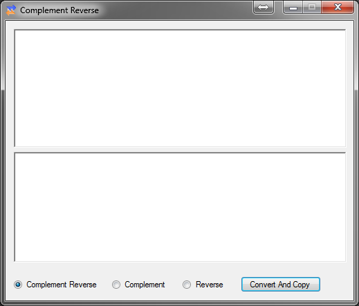 Complement Reverse 1.0 software screenshot