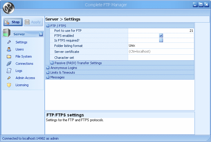 CompleteFTP 10.1.1 software screenshot