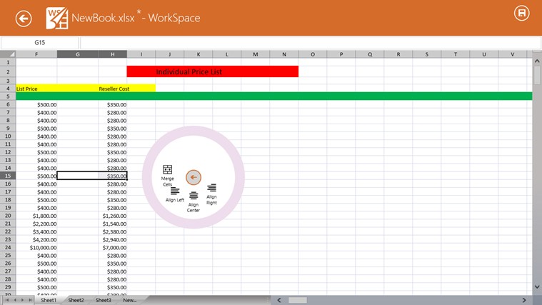 ComponentOne WorkSpace 1.0.0.7 software screenshot