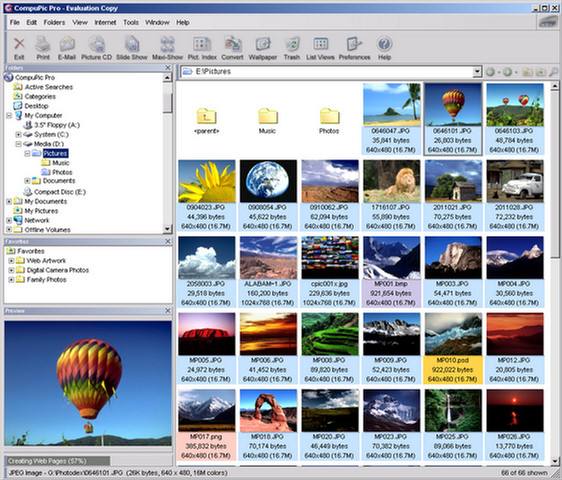 CompuPic Pro 6.23 software screenshot