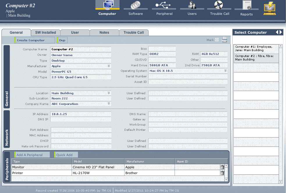 Computer Admin Pro 5.09 software screenshot