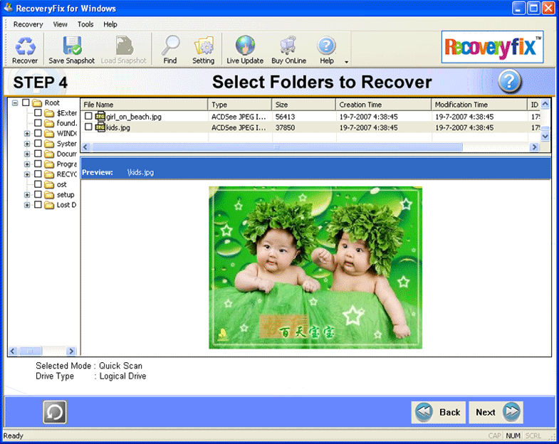 Computer Data Recovery Software 11.01 software screenshot
