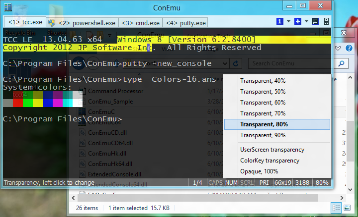 Portable ConEmu 161206 software screenshot