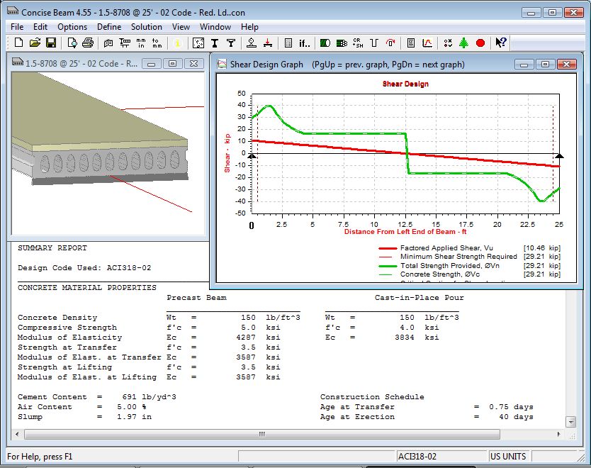 Concise Beam 4.60q software screenshot