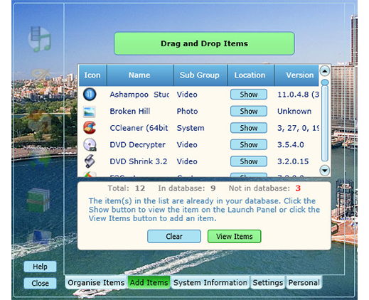 Concord 2.62 software screenshot