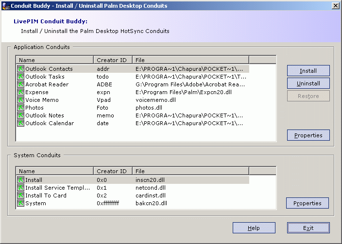 Conduit Buddy 4.0 software screenshot