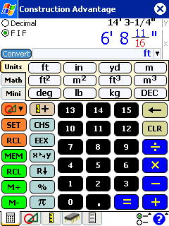Construction Advantage Calculator 2.0 software screenshot