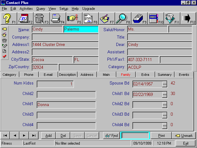 Contact Plus 3.2 software screenshot