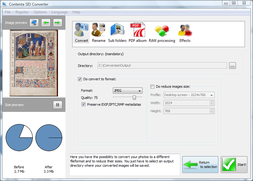 Contenta SID Converter 6.6 software screenshot
