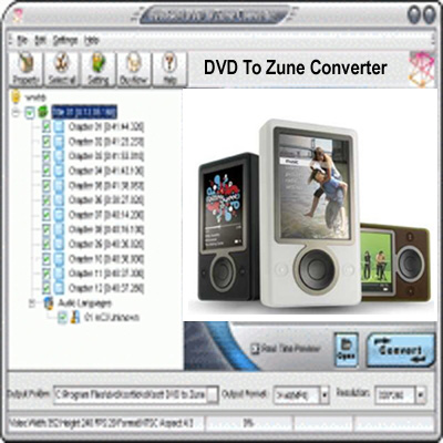 Convert DVD 2 Zune 2011.1105 software screenshot