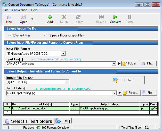 Convert Document to Image 12.00 software screenshot