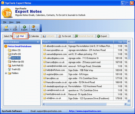Convert NSF to PST Free 8.2 software screenshot