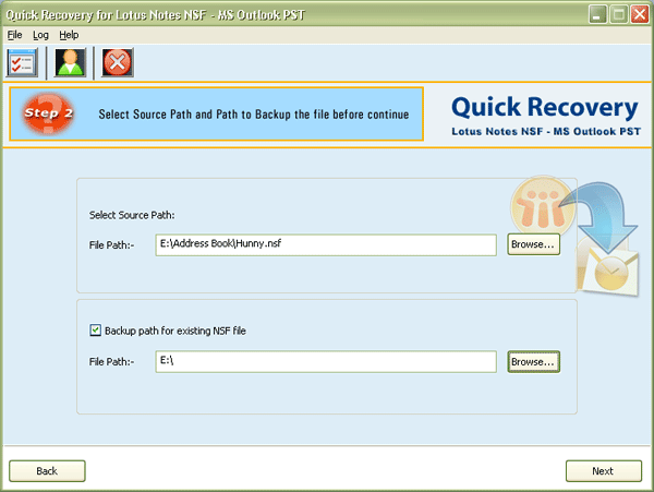Convert Notes Address Book to Outlook 3.0 software screenshot