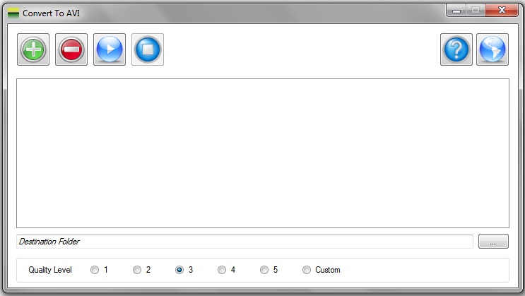 Convert To AVI 1.0 software screenshot