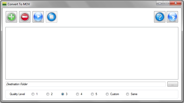 Convert To MOV 1.0 software screenshot
