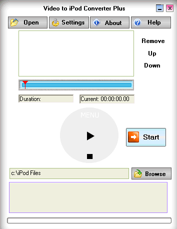 Convert Video to iPod 2.0 software screenshot