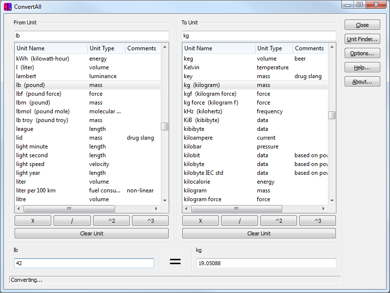 ConvertAll Portable 0.7.2 software screenshot