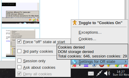 Cookie Controller 3.5 software screenshot