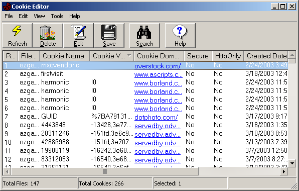 Cookie Editor 1.9.1 software screenshot