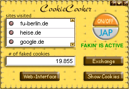 CookieCooker 2.03 software screenshot