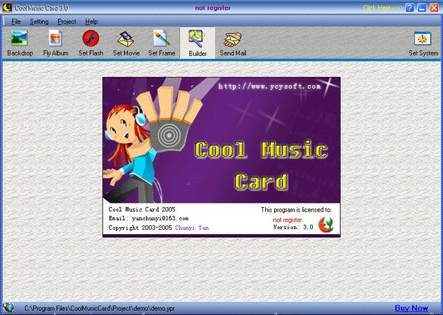 Cool Music Card 3.6 software screenshot