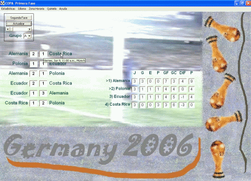 Copa 6.2 software screenshot