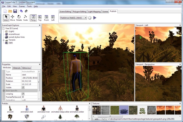 CopperCube 5.5 software screenshot