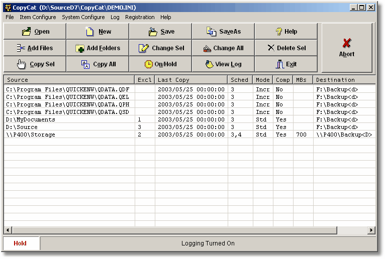 CopyCat 4.1.27 software screenshot